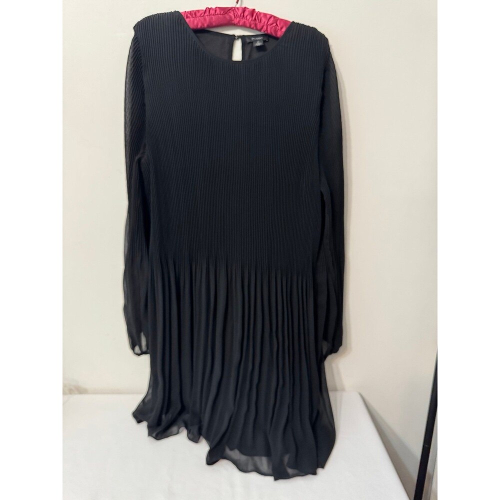 HALOGEN BLACK PLEATED DRESS xl nwot